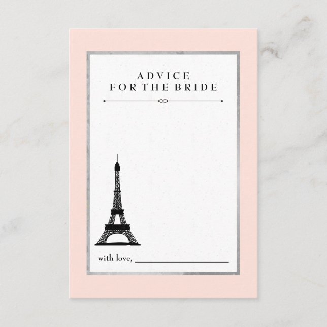 Carte Conseil Paris Elegance Conseils pour la mariée (Devant)