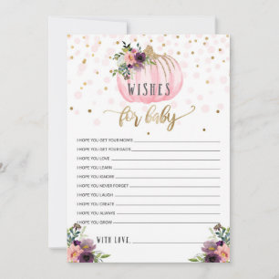 Carte Conseil Petit Baby shower Citrouille Pour Bébé