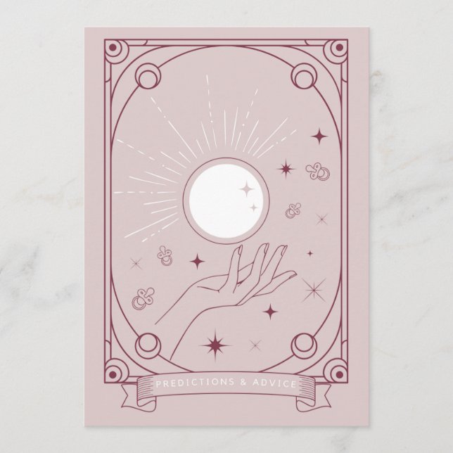 Carte Conseil Prédictions et conseils de Tarot rose (Devant)