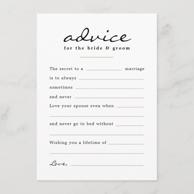 Carte Conseil Remplissez le jour de mariage floral de l'aquarell (Devant)
