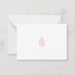 Carte Conseil Rose brumeuse, acajou brillant, motif décoratif