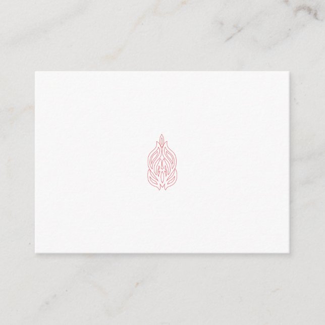 Carte Conseil Rose Brumeuse, Acajou Éclatant, Dessin Décoratif (Devant)