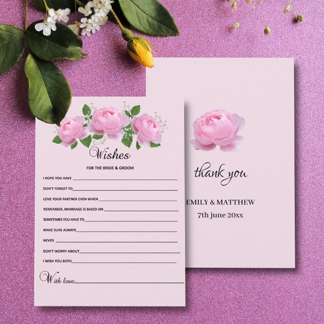 Carte Conseil Roses Roses Roses Mariages Parfumées (Créateur téléchargé)