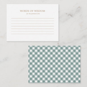 Carte conseil - Rustic Automne Baby shower Automne