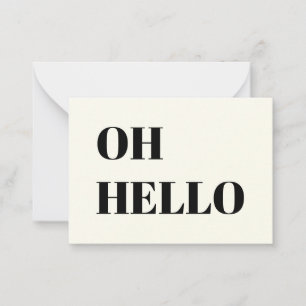 Carte Conseil Salut, Salut, Hey, ivoire noir