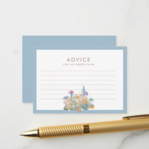 Carte Conseil Sous le Baby shower nautique de l'aquarelle marine