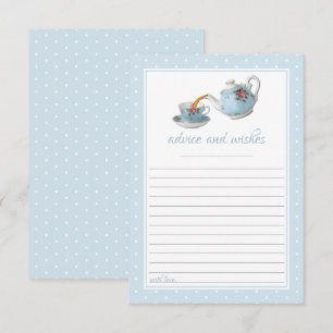 Carte Conseil Teacups Baby shower Tea Party
