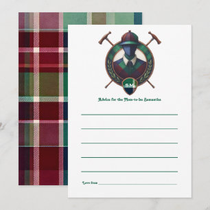 Carte Conseil Thème équestre Preppy Polo Baby shower