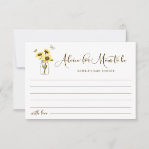 Carte Conseil Tournesols sur Mason Jar Eh bien veut que maman so