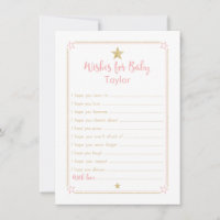 Twinkle Little Star Wives for Baby Card Pink Gold