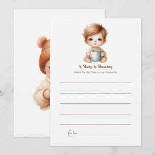 Carte Conseil Un Bébé Brasse Du Baby shower À Thème Café