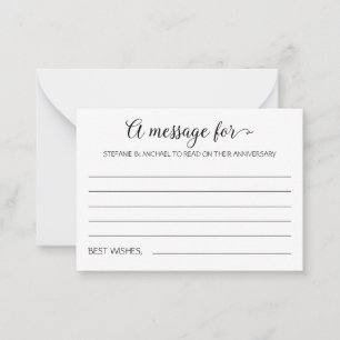 Carte Conseil Un message pour les conseils de Mariage de mariée 