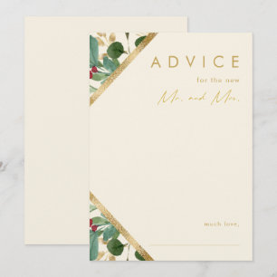 Carte Conseil Végétation de Noël moderne   Mariage de crème