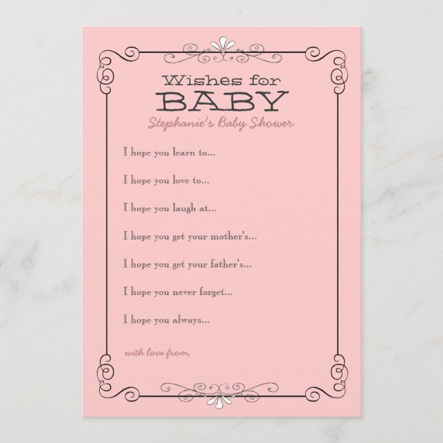 Carte Conseil Vintage Chalkboard Wings for Baby shower Card (Devant)