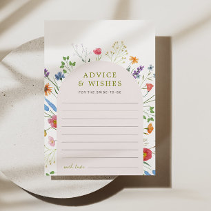 Carte Conseil Vœux de conseils de Baby Shower de mariage de fleu