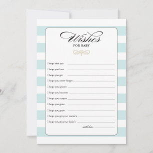 Carte Conseil Voeux pour Baby Game Card - Bleu