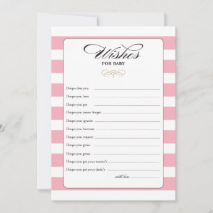 Carte Conseil Voeux pour Baby Game Card - Rose