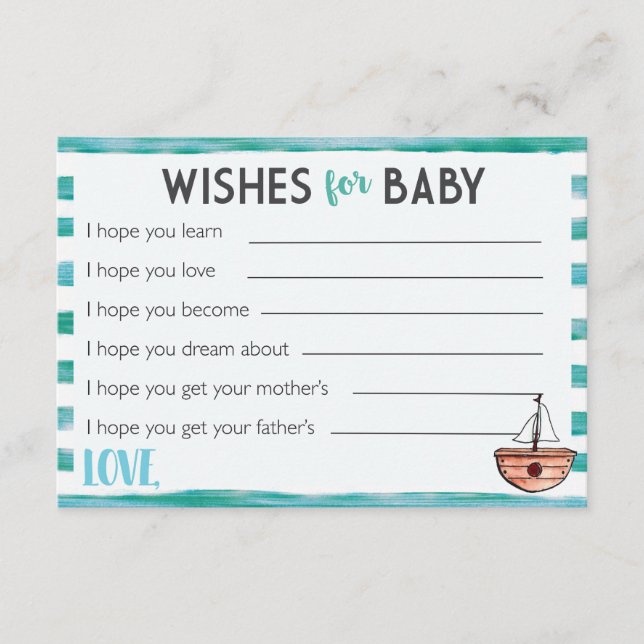 Carte Conseil Voeux pour bébé (Devant)