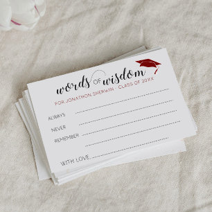 Carte Conseil Words of Wisdom for Graduate