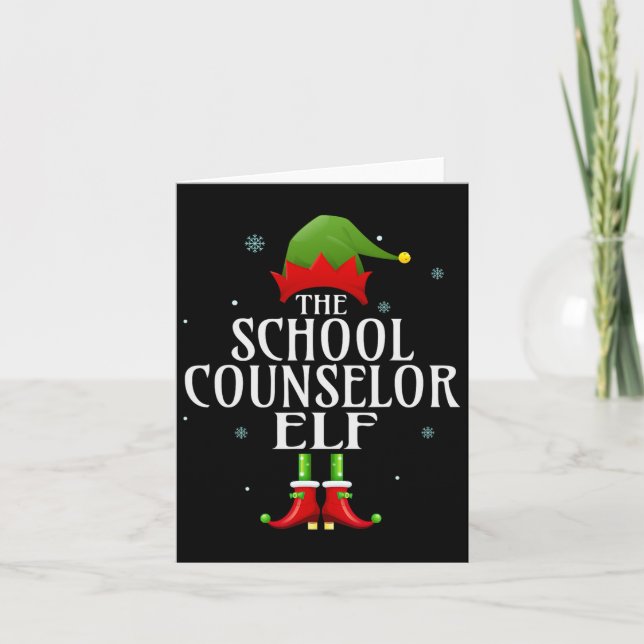 Carte Conseiller scolaire Elf Xmas Groupe Famille Corres (Devant)