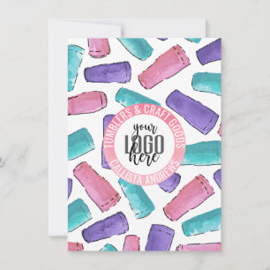 Carte Conseils d'entretien de l'aquarelle rose Turquoise