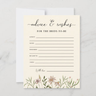 Carte Conseils et vœux de mariage pour une mariée champê