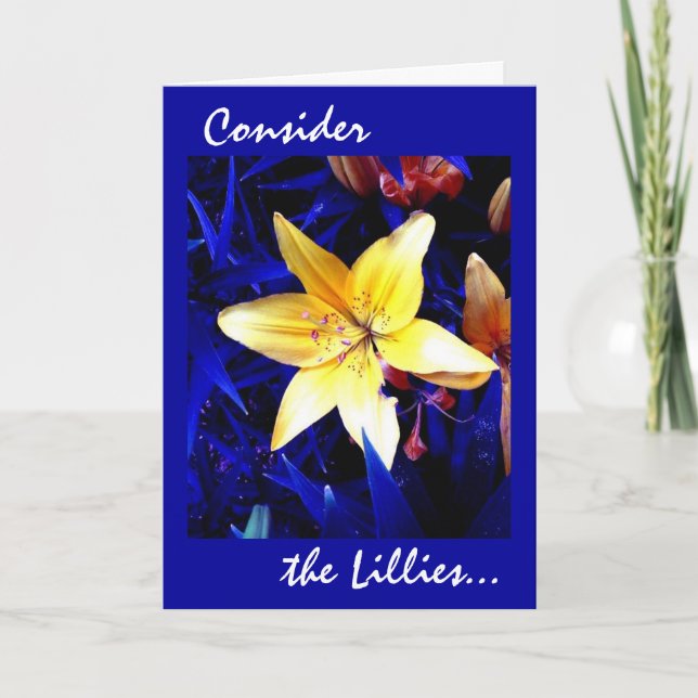 Carte Considérez le Lillies (Devant)