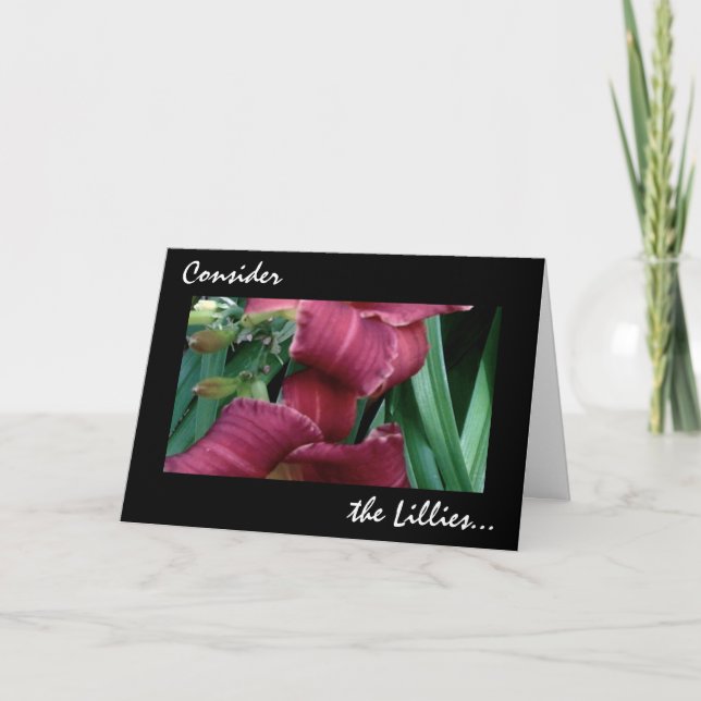 Carte Considérez le Lillies (Devant)