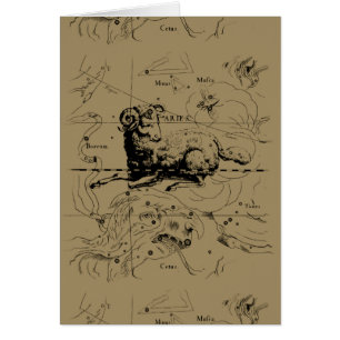 Carte Constellation Aries Hevelius 1690