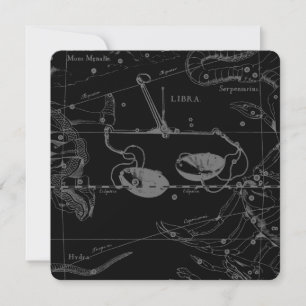 Carte Constellation de la Balance Hevelius 1690 23 sept.