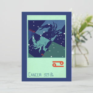 Carte Constellation du Cancer crabe Zodiaque Astrologie 