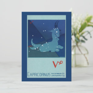 Carte Constellation du Capricorne, Zodiaque Vintage, Ast