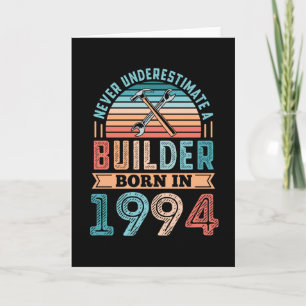Carte Constructeur né en 1994 30e anniversaire Cadeau Bu