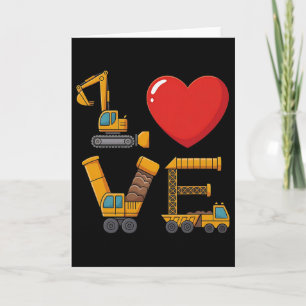 Carte Construction de la Saint-Valentin Amour Écrit Avec