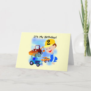Carte Construction pour enfants 2e anniversaire Tshirts