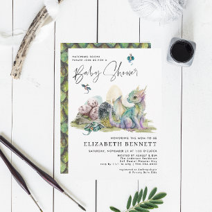 Carte Conte de fées des dragons   Fête de bébé Œufs de d