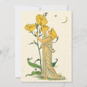 Carte Conte de fées vintage, Primevère, Walter Crane