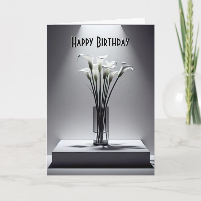 Carte Contemporain Calla Lily Bouquet (Devant)