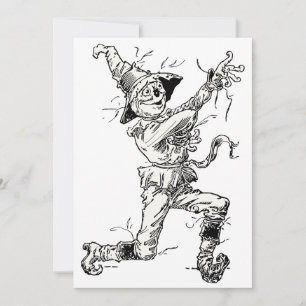 Carte Contes de fées vintage de l'oz, l'épouvantail