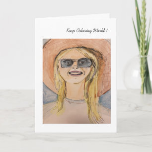 Carte Continuez à colorier Marilyn Card