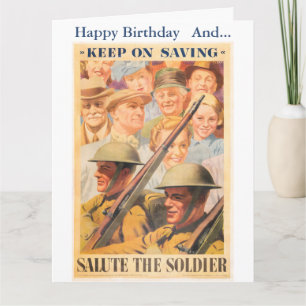 Carte Continuez À Sauver. Réimpression de l'affiche brit