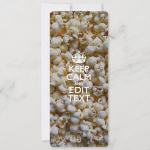 Carte CONTINUEZ LE CALME ET votre texte sur Popcorn
