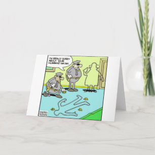 Carte Contour à la craie Cadeaux drôles de police et obj