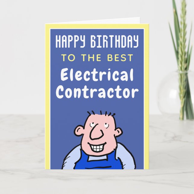 Carte Contractant électrique ou électrique - Anniversair (Devant)
