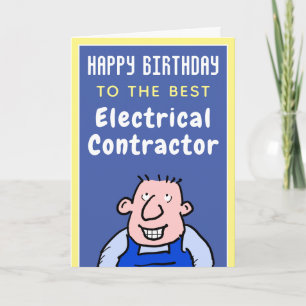 Carte Contractant électrique ou électrique - Anniversair