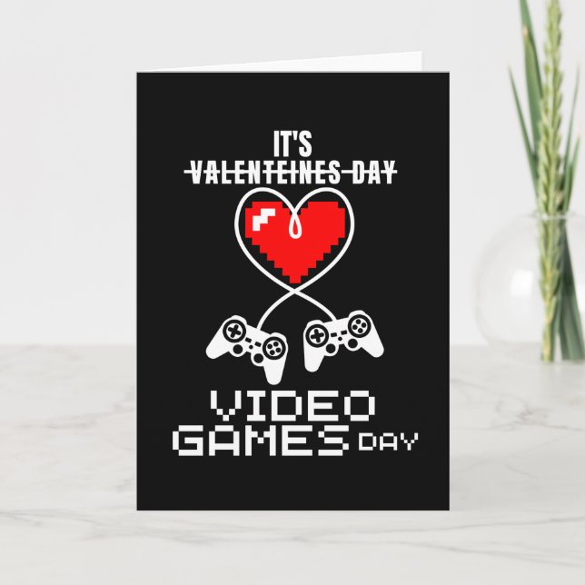 Carte Contrôleur de coeur du joueur vidéo Valentine's Da (Devant)