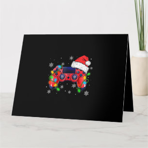 Carte Contrôleur de jeu vidéo chapeau de Noël Santa Game