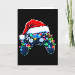 Carte Contrôleur de jeu vidéo chapeau de Noël Santa Game