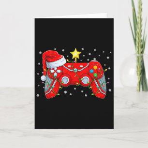 Carte Contrôleur de jeu vidéo chapeau de Noël Santa Game