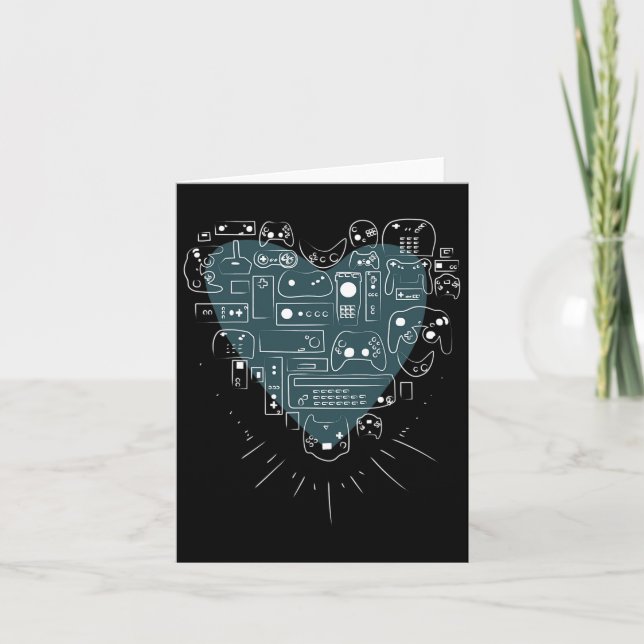 Carte Contrôleur De Jeu Vidéo Coeur T Chemise Pour Les J (Devant)